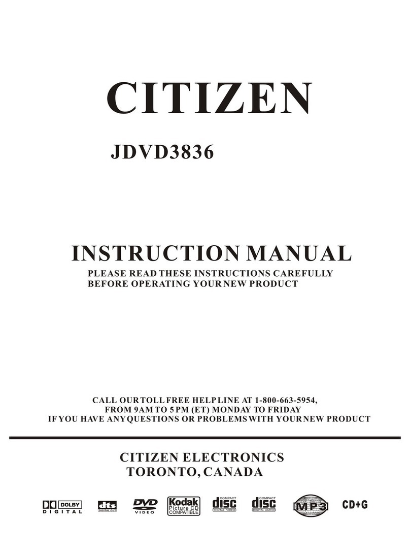 Citizen JDVD3836 User manual Citizen JDVD3836 User manual