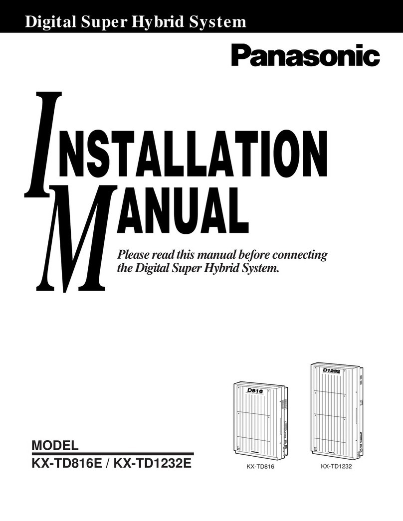 Panasonic KX-TD816E installation manual