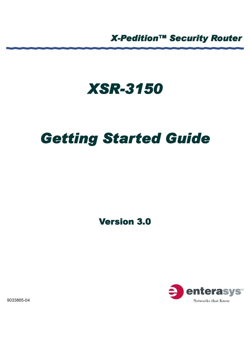 Enterasys X-Pedition XSR-3150 Getting started guide