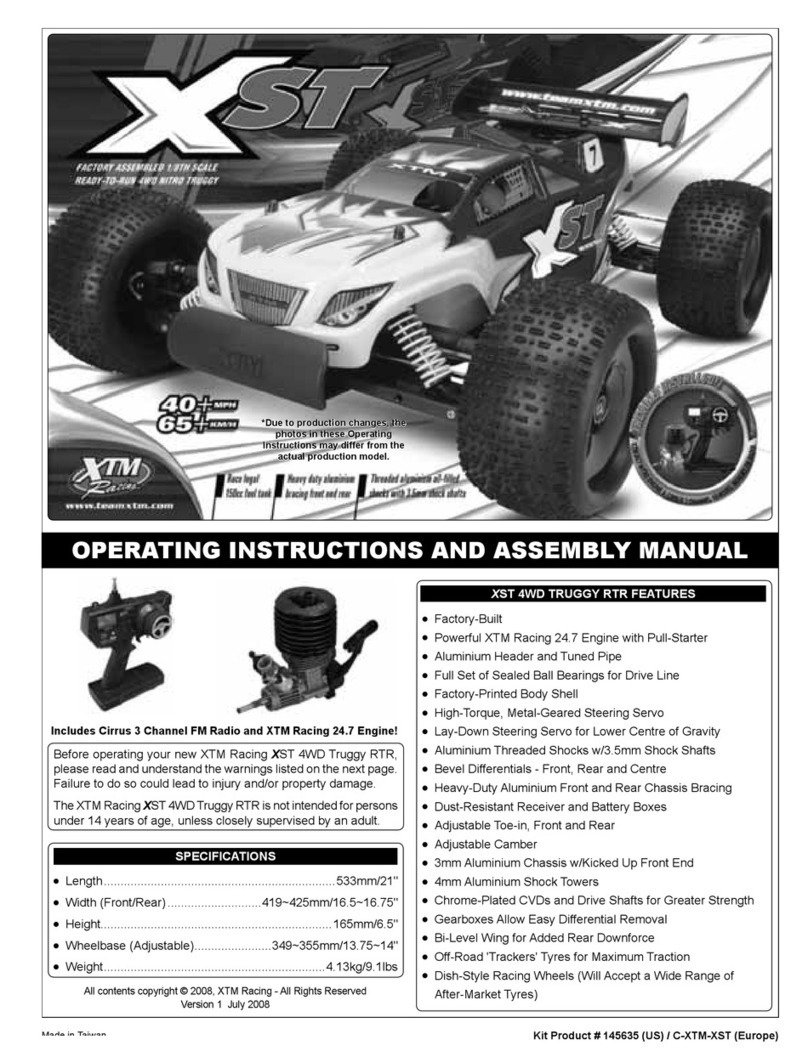 XTM Racing XST 4WD Truggy RTR Operating instructions and assembly manual