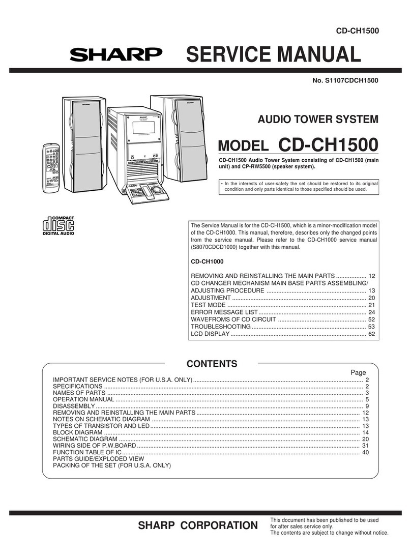 Sharp CD-CH1500 User manual