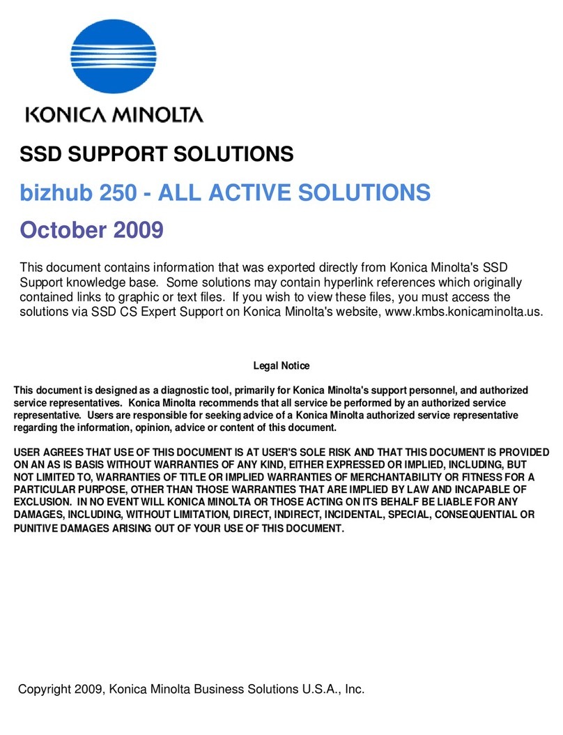 Konica Minolta bizhub 250 Ssd support solutions