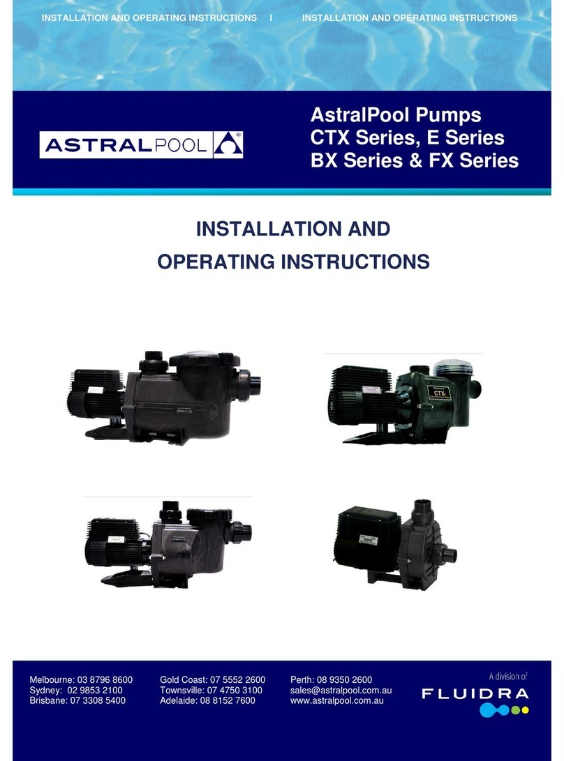 Astral Pool CTX Series Installation and operating instructions