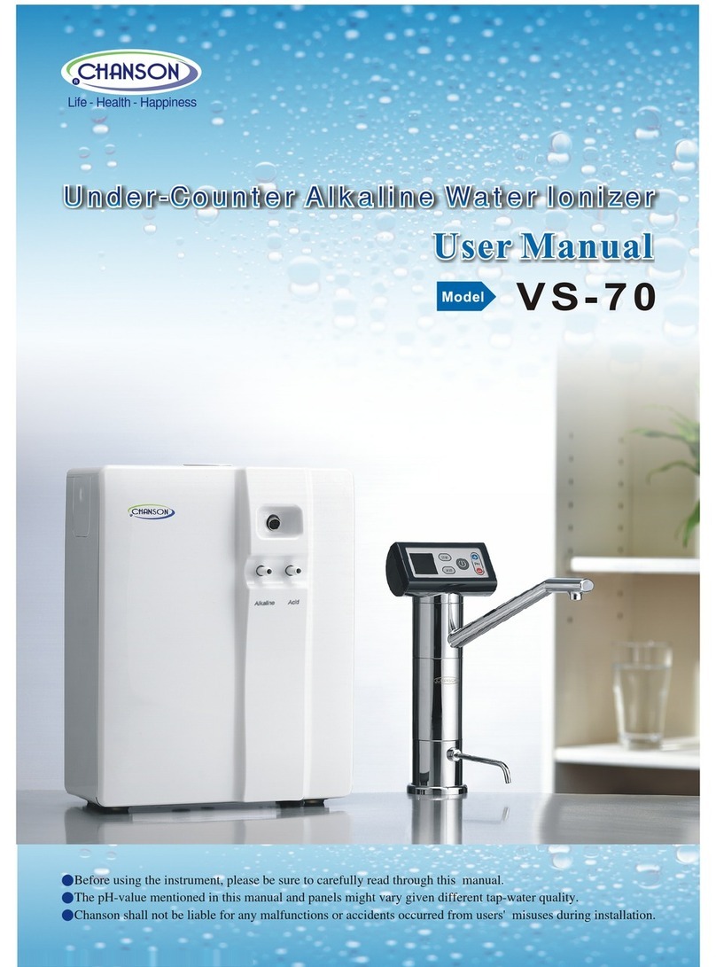 Chanson Water Under-Counter Alcaline Water Ionizer user guide