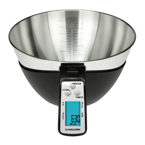 Kalorik Digital kitchen scale withvolume measuring... user guide