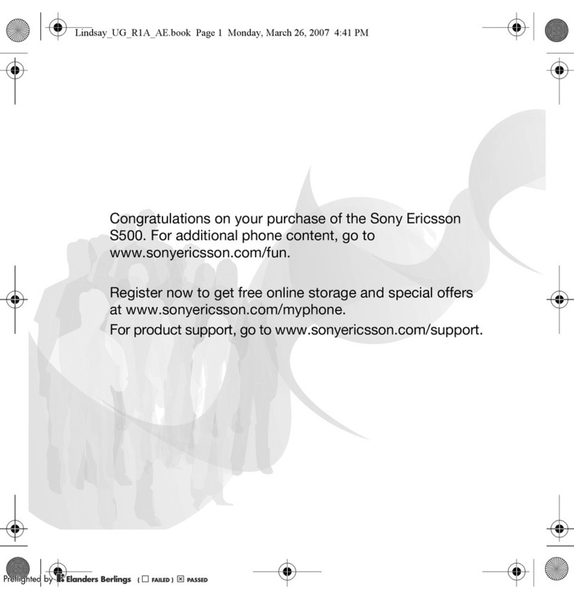 Sony Ericsson S500 User manual