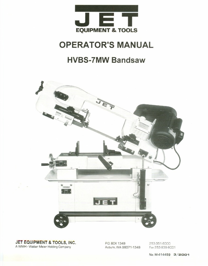 Jet HVBS-7MW Operator's manual