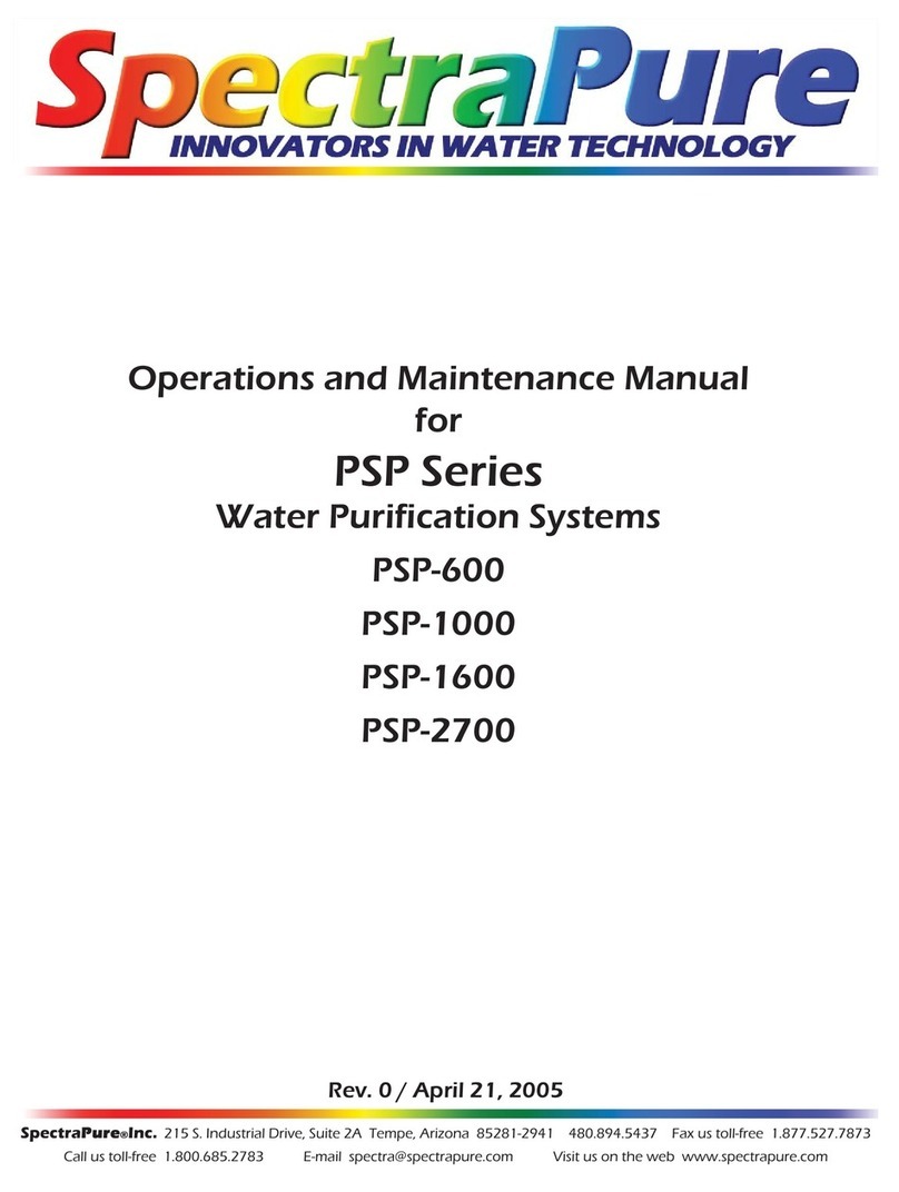 SpectraPure PSP-600 Operation and maintenance manual SpectraPure PSP-600 Operation and maintenance manual