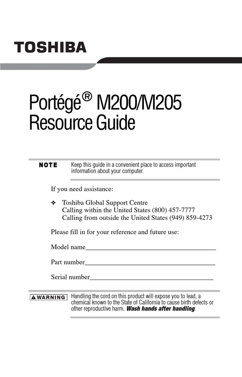 Toshiba M200 - Portege - Pentium M 1.5 GHz Resource Guide
