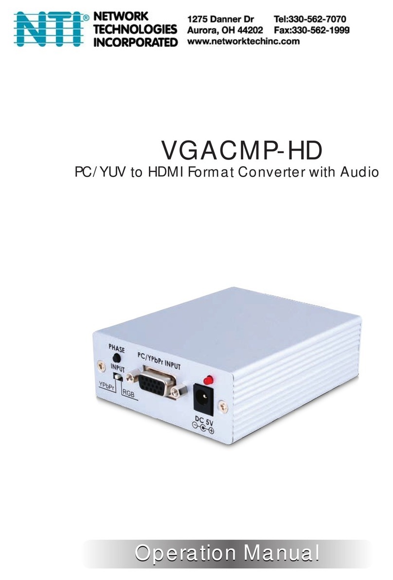 NTI VGACMP-HD User manual NTI VGACMP-HD User manual