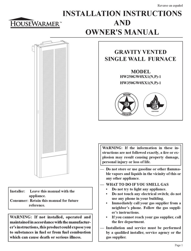 HouseWarmer HW250GW0XX1(N Quick start guide