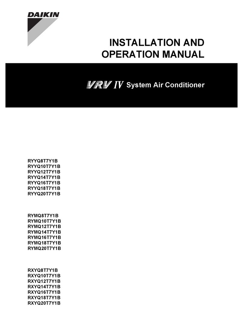 Daikin RYYQ8T7Y1B Installation and operation manual
