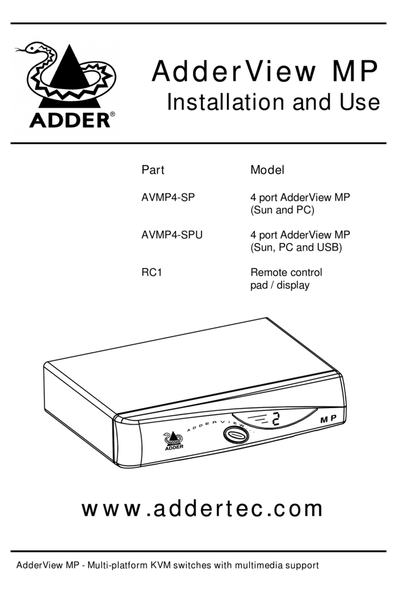 ADDER AVMP4-SP Quick start guide