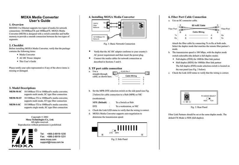 Moxa Technologies ME50-M-SC User manual Moxa Technologies ME50-M-SC User manual