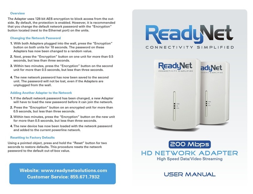 ReadyNet HD network Adapter user manual