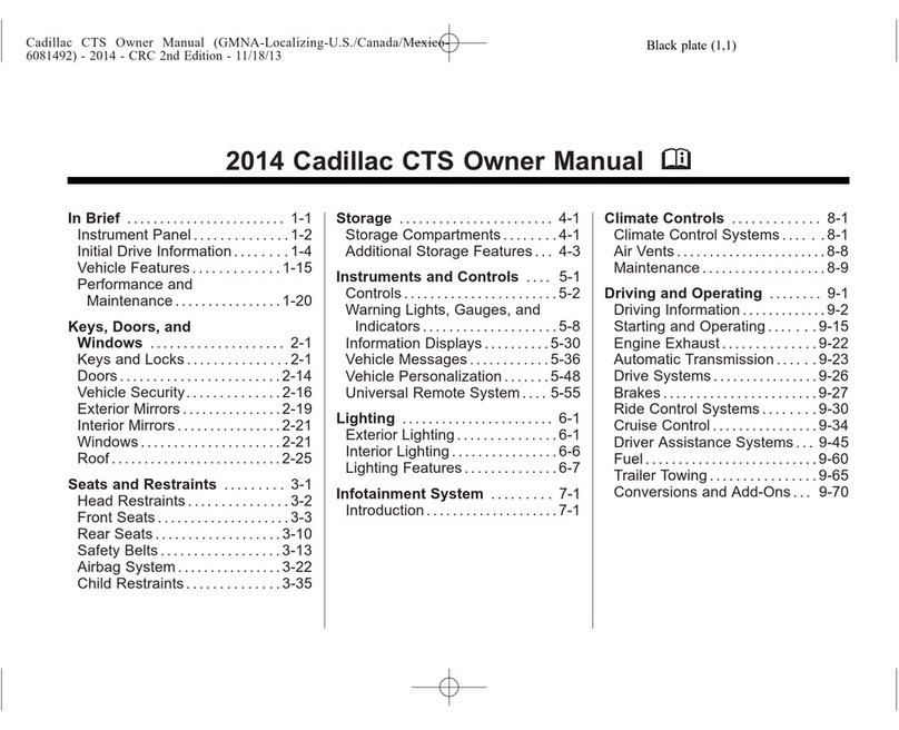 Cadillac 2014 ELR User manual