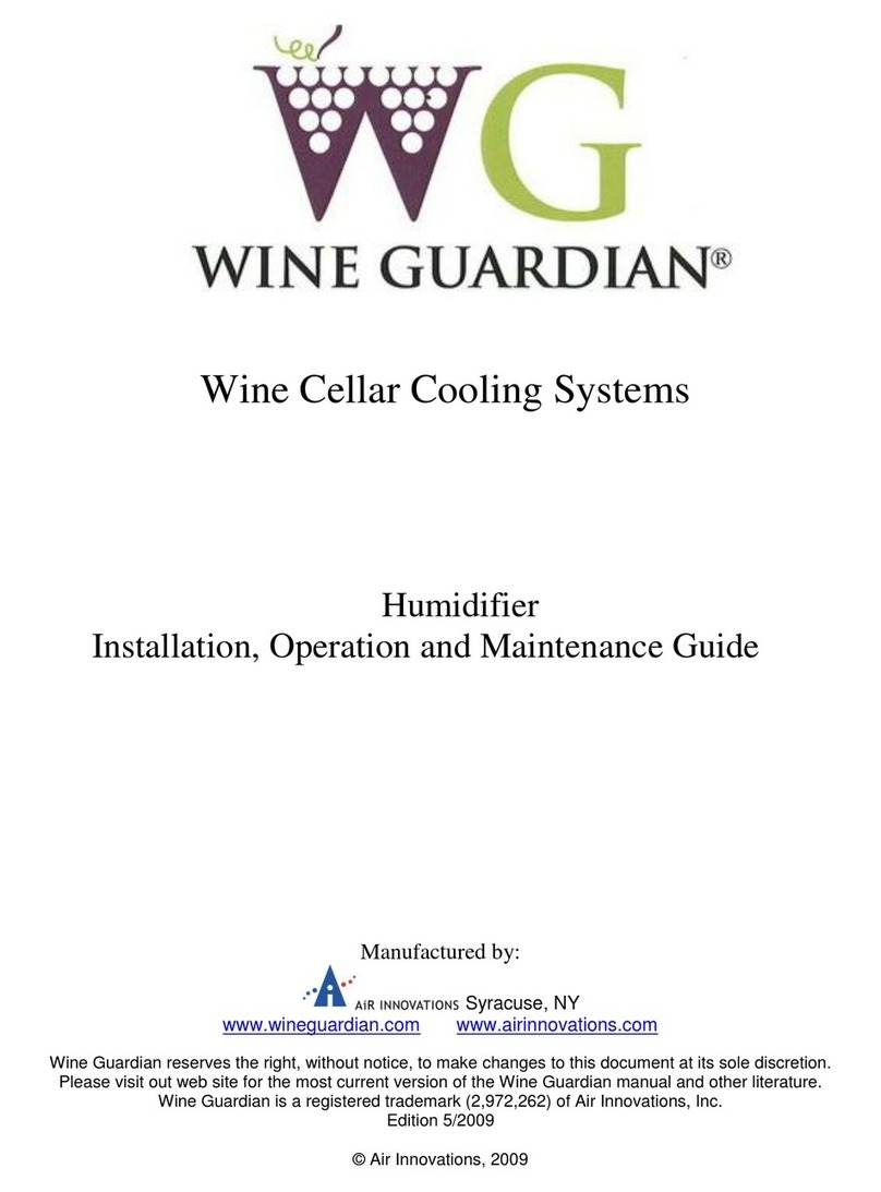 Wine Guardian Wine Cellar Cooling Systems Installation, operation and maintenance guide