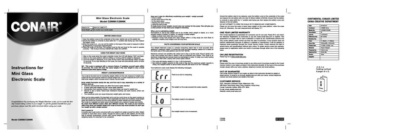Conair C2998K instructions