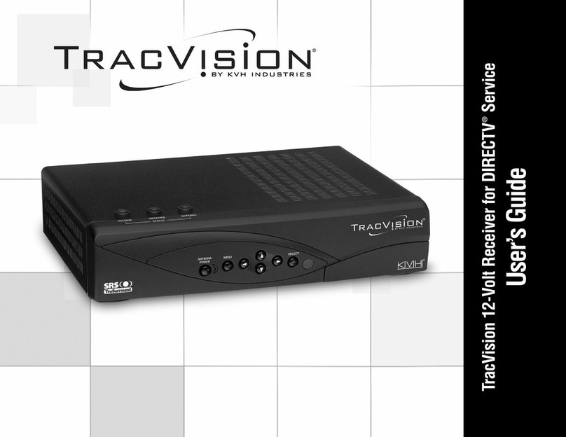 TracVision 12-volt receiver for DirectTV user manual