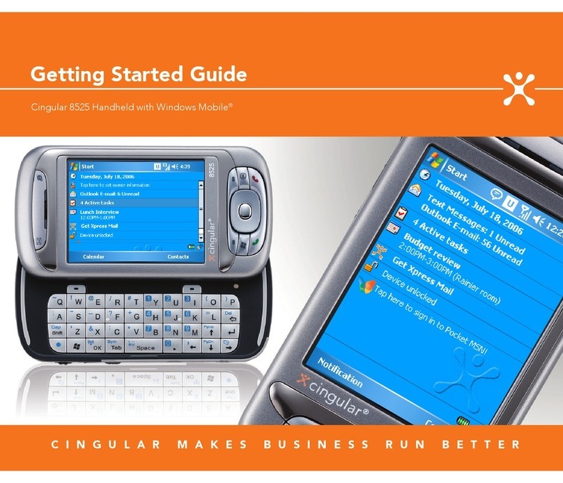 Cingular 8525 Getting started guide