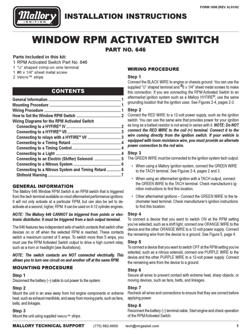 Mallory 646 installation instructions