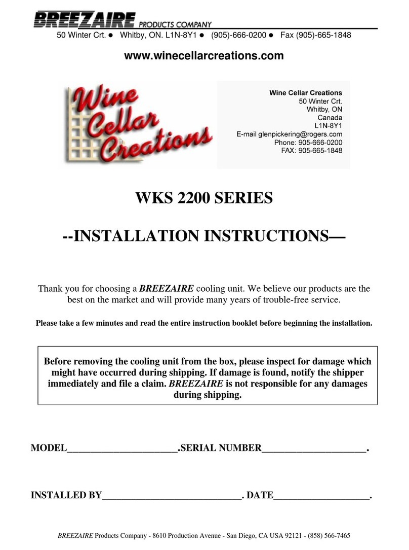 Breezaire WKS-2200 Series installation instructions