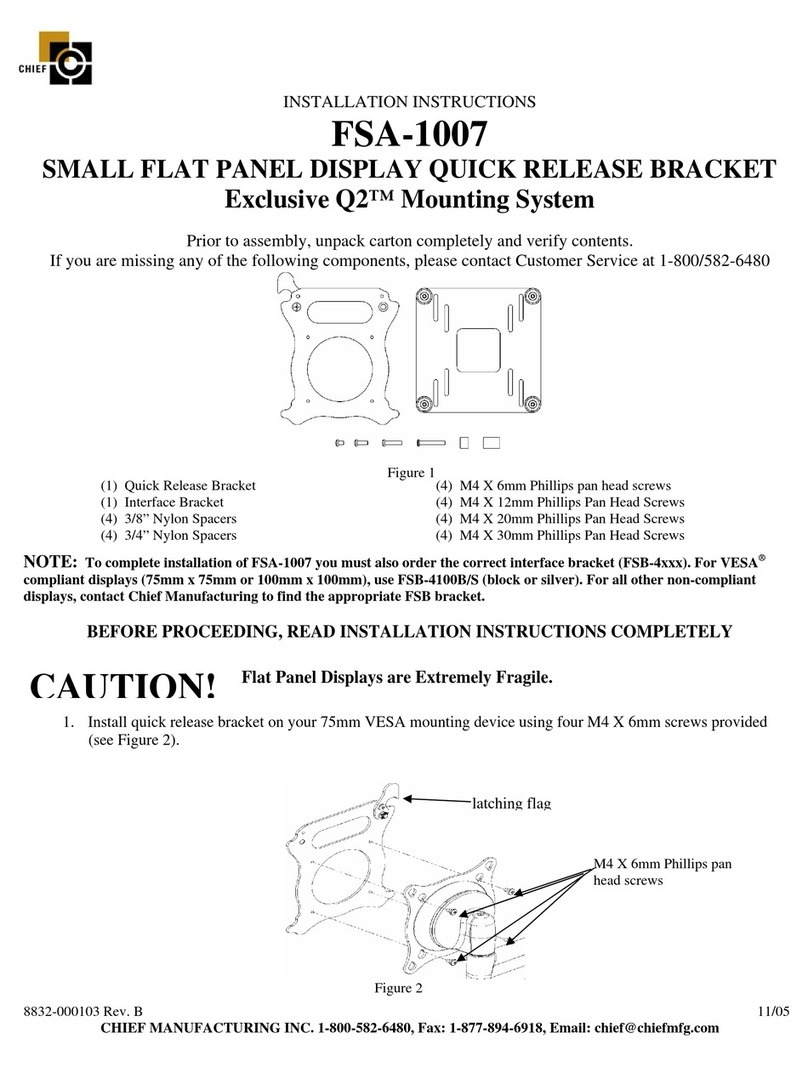 CHIEF FSA-1007 installation instructions