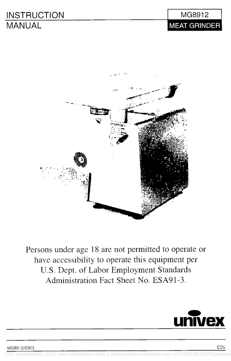 Univex MG8912 User manual