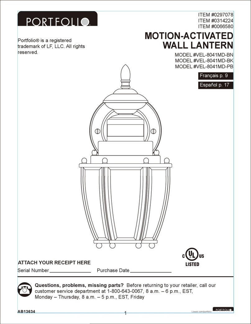 Portfolio VEL-8041MD-BN Operation manual