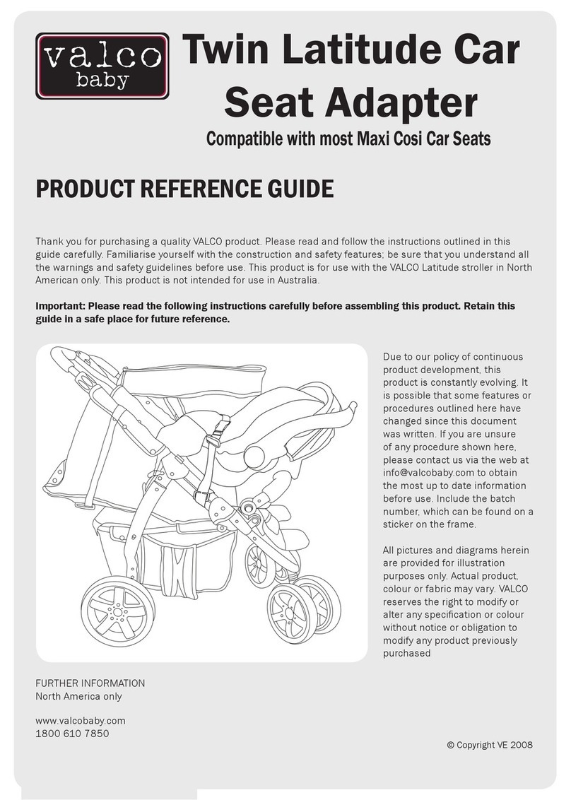 VALCOBABY Twin Latitude Car Seat Adapter reference guide