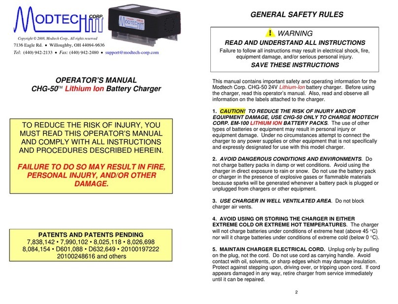 Modtech CHG-50 Operator's manual