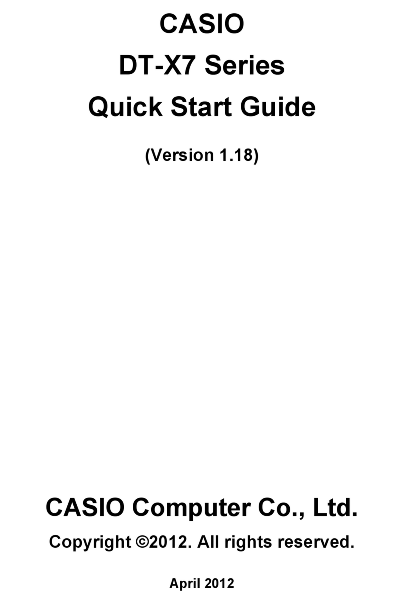 Casio DT-X7 Series User manual