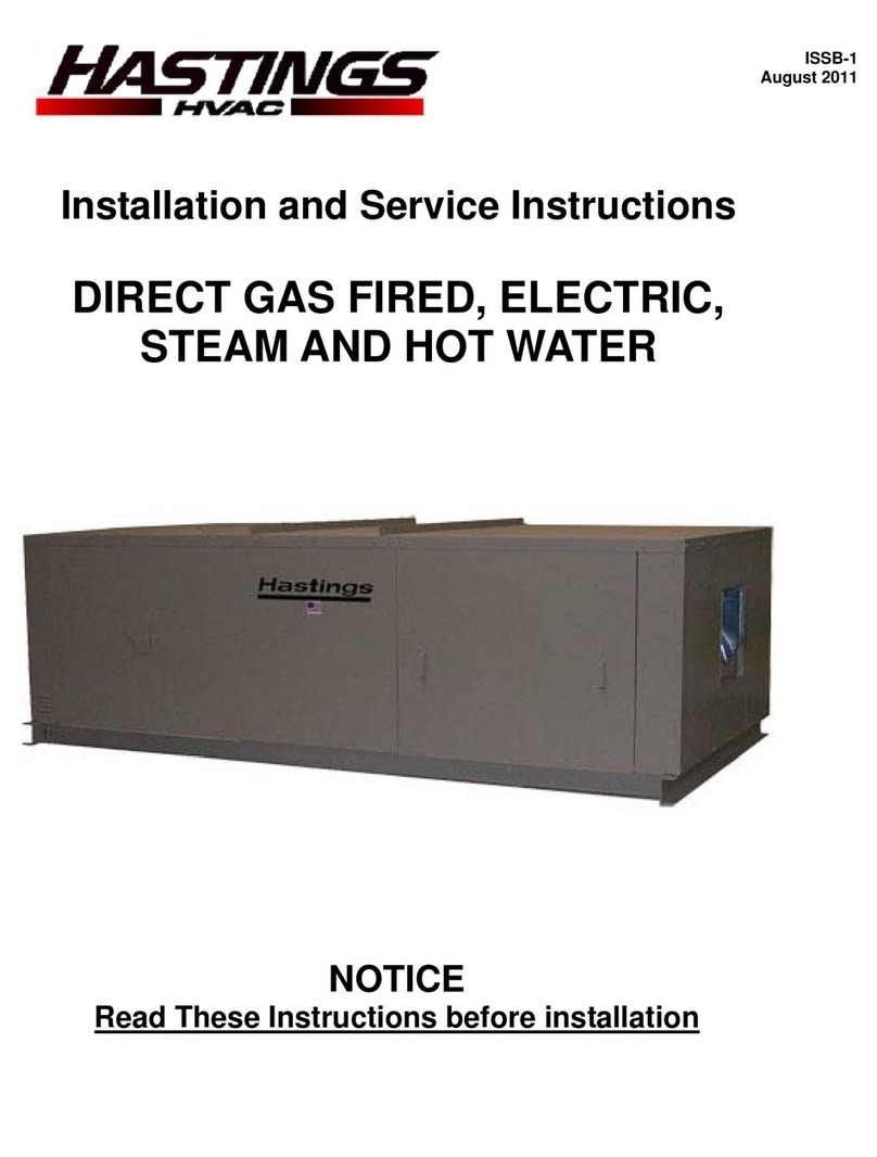 Hastings DIRECT GAS FIRED ELECTRIC STEAM Installation and service instructions