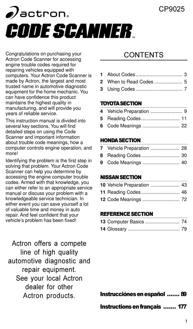 Actron Code Scanner CP9025 user manual