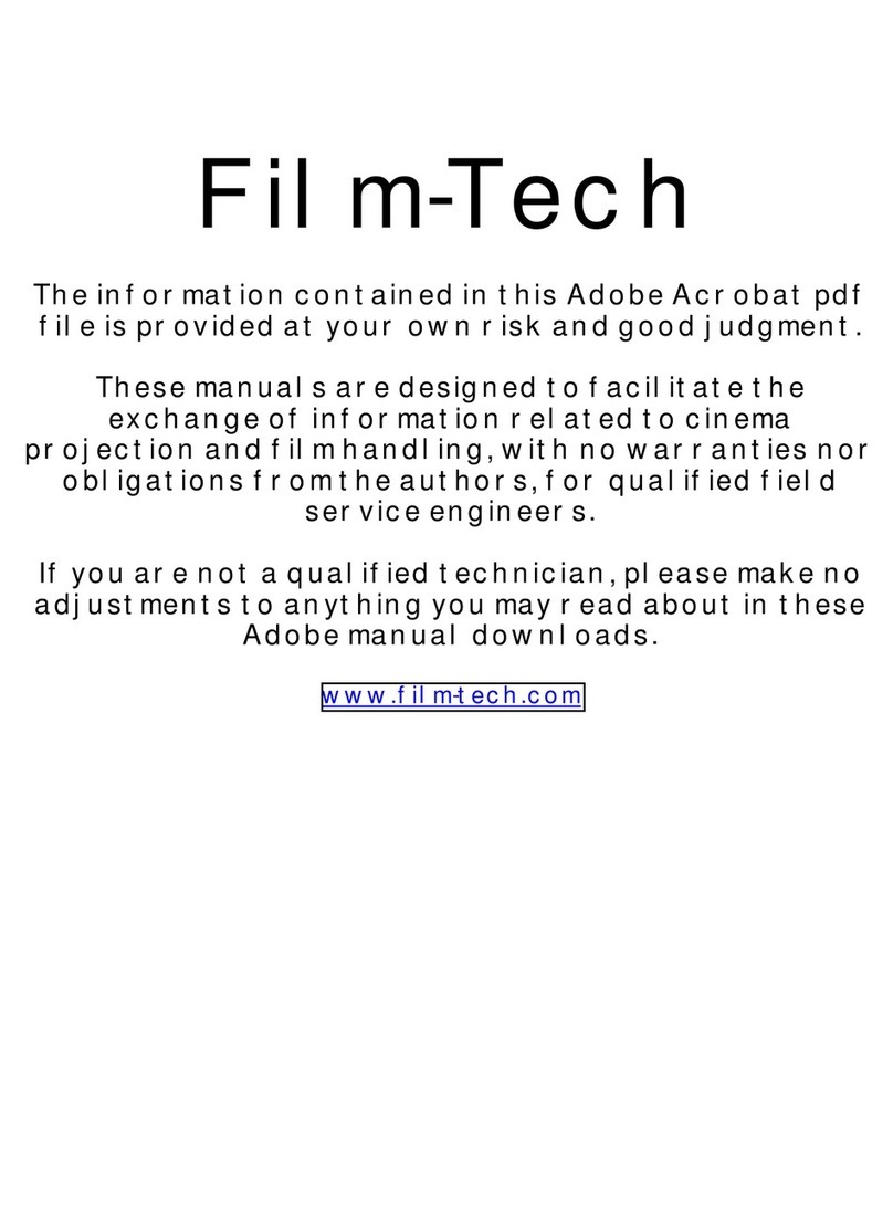 Film-Tech SA10 installation manual