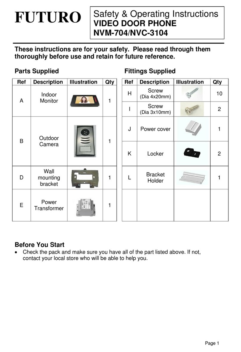 FUTURO NVC-3104 Safety & Operating Instructions