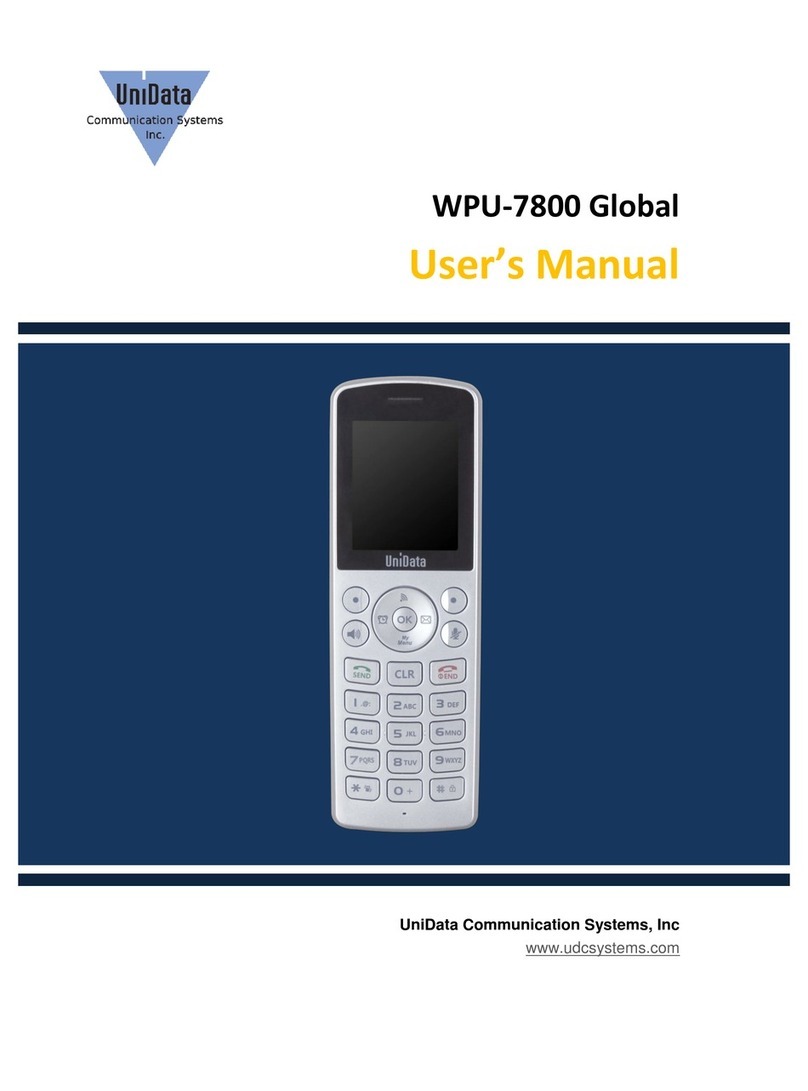 UniData Communication Systems WPU-7800 user manual UniData Communication Systems WPU-7800 user manual