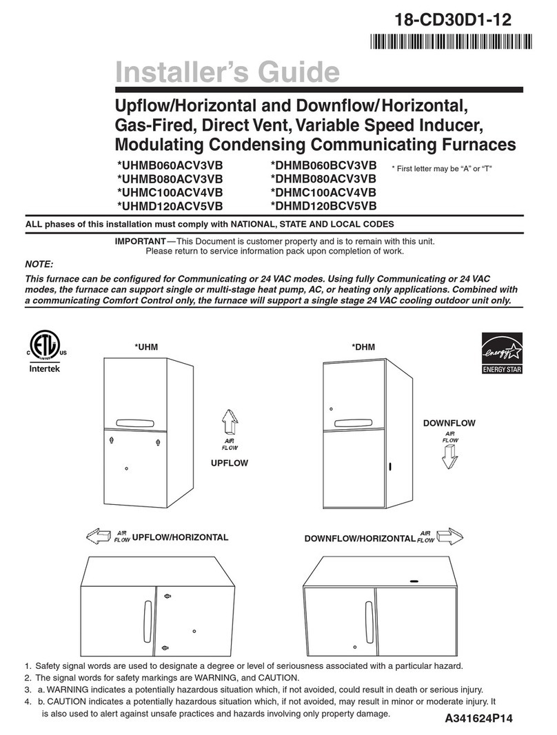 Trane UHMB060ACV3VB Assembly instructions