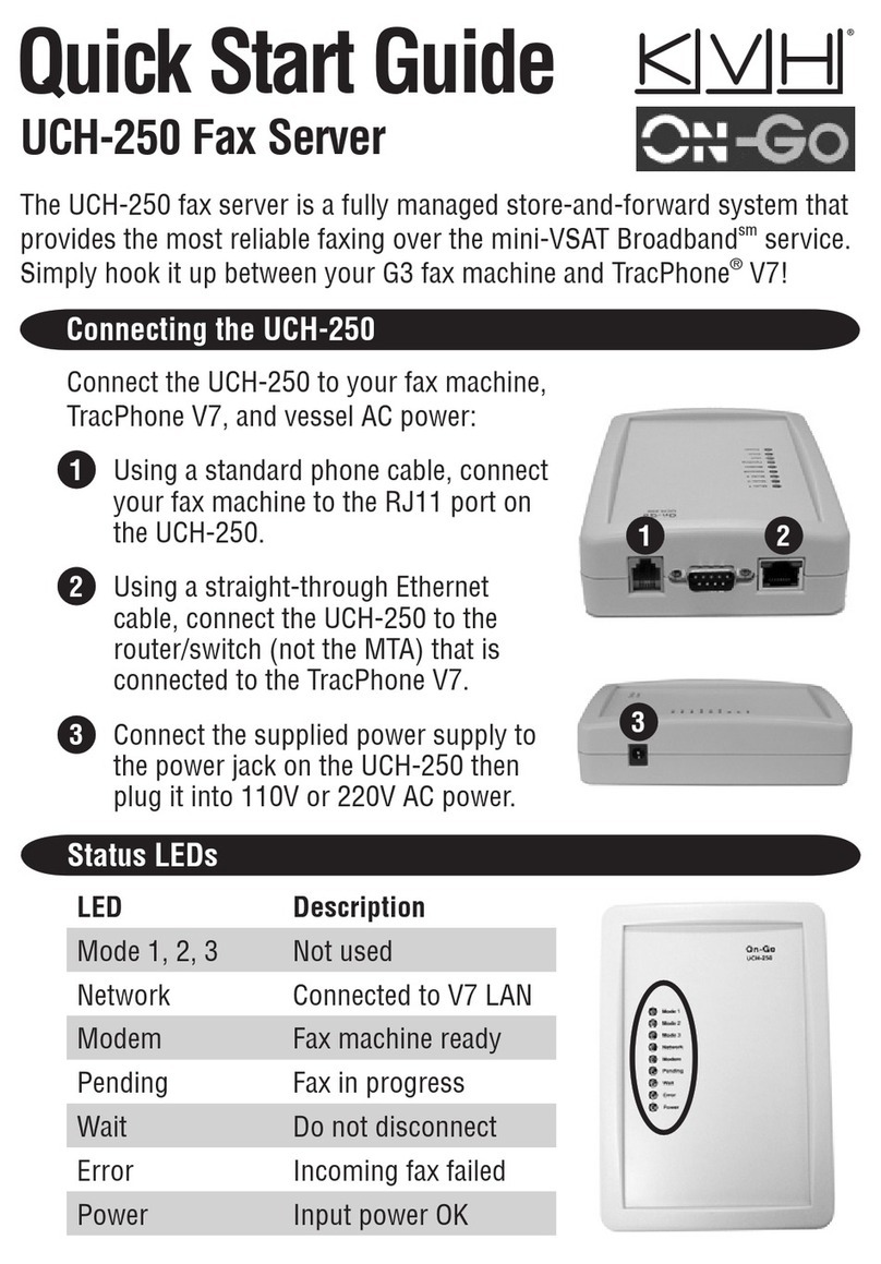 KVH Industries UCH-250 User manual