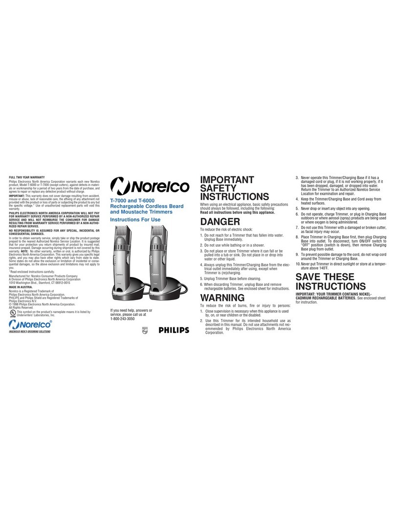 Philips Norelco T-7000 Instructions for use
