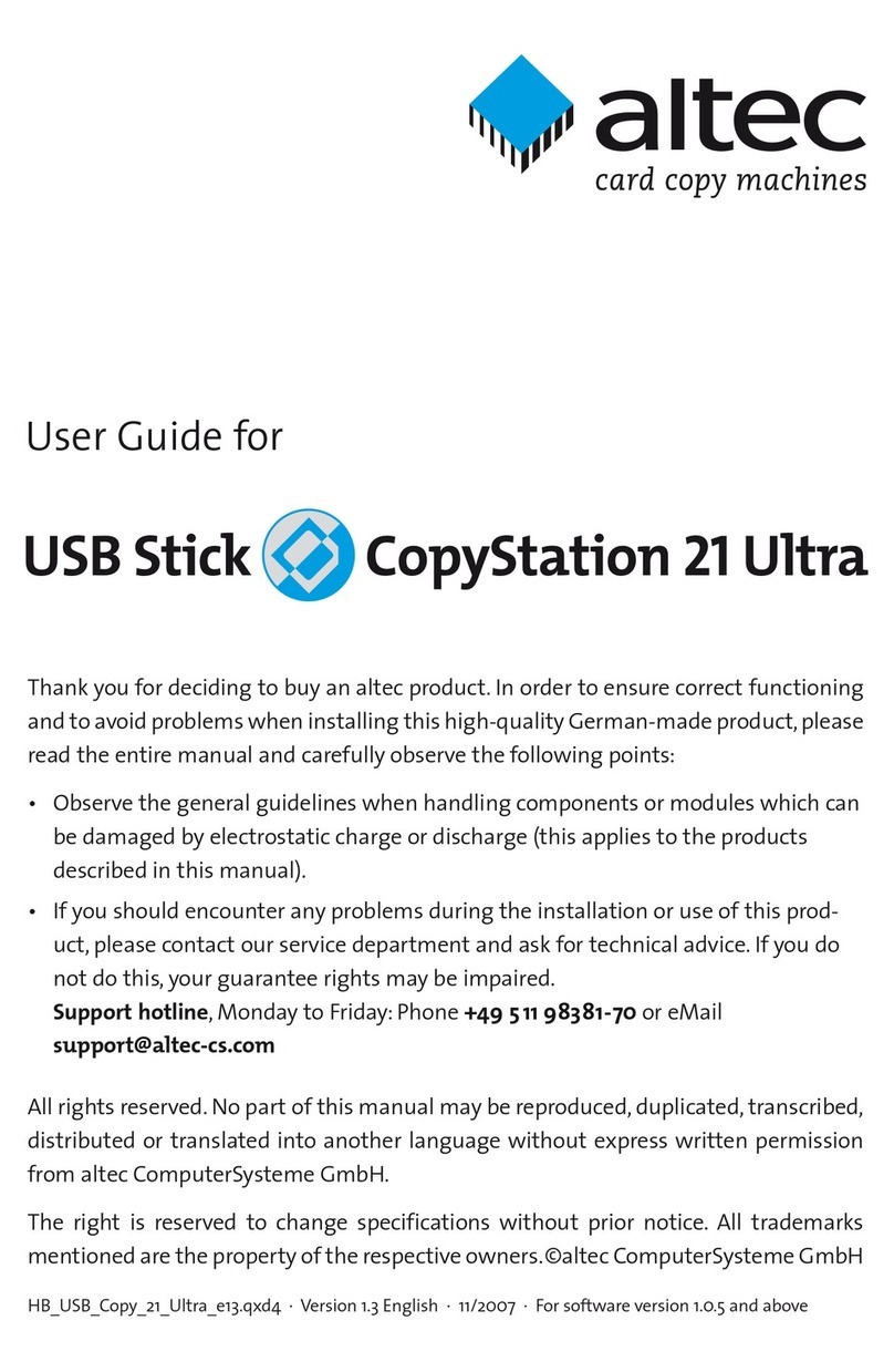 Altec CopyStation 21 Ultra user guide