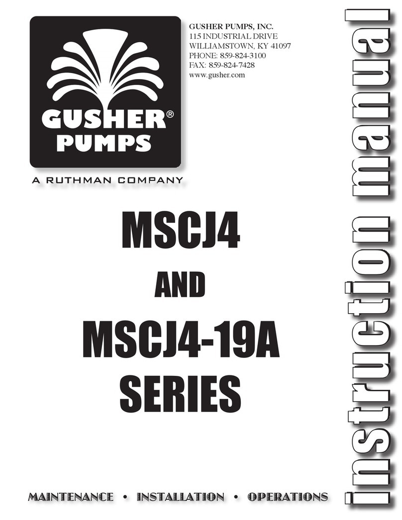 Gusher MSCJ4 SERIES instruction manual
