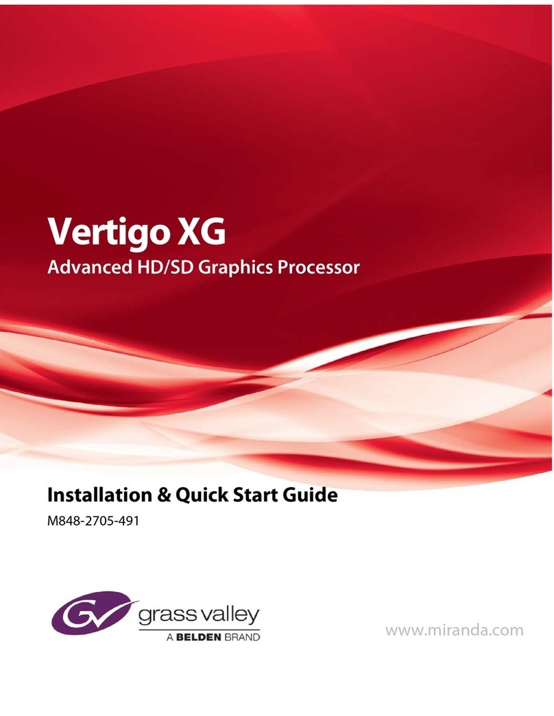 GRASS VALLEY VX-Vertigo-XG21-e Installation & quick start guide GRASS VALLEY VX-Vertigo-XG21-e Installation & quick start guide