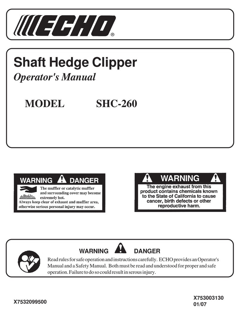 Echo SHC-260 User manual