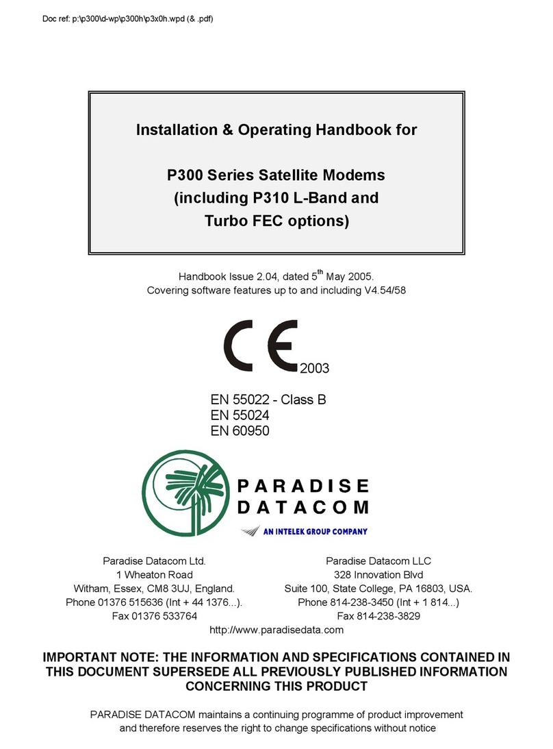 Paradise Datacom P300 Series User manual