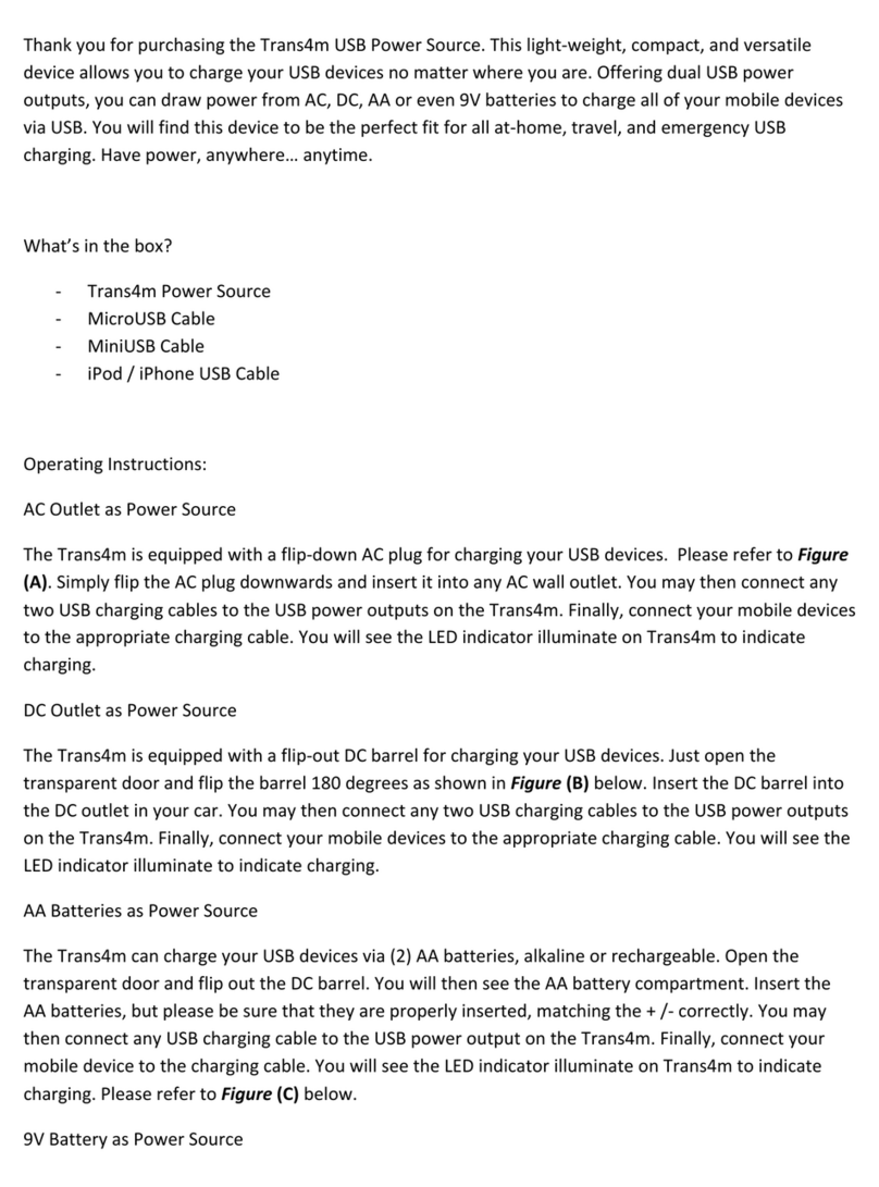 Accessory Power Trans4M User manual