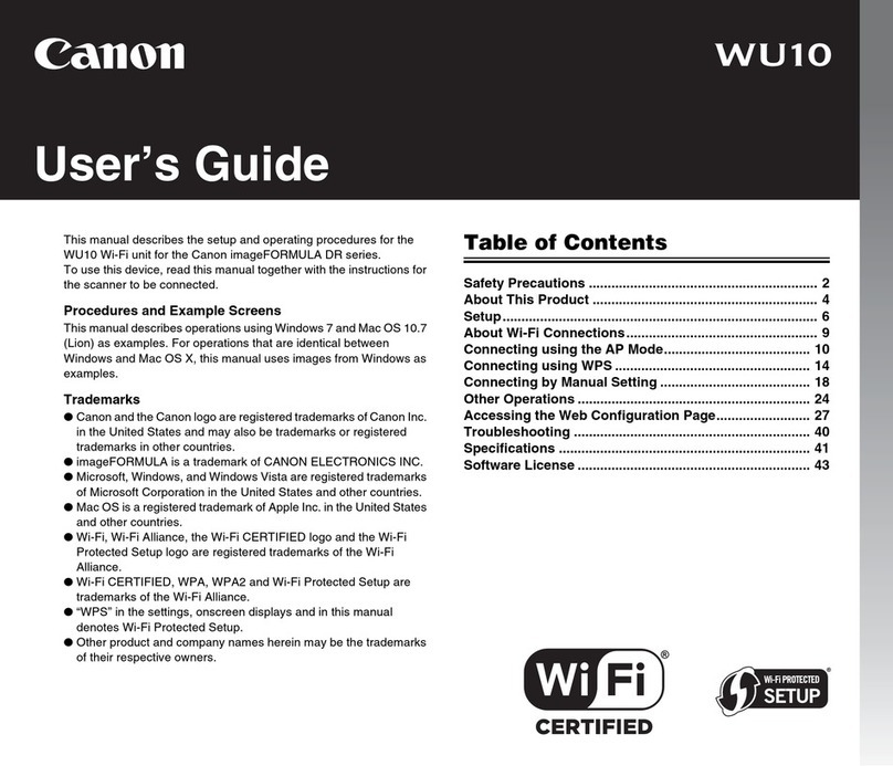 Canon WU10 user guide