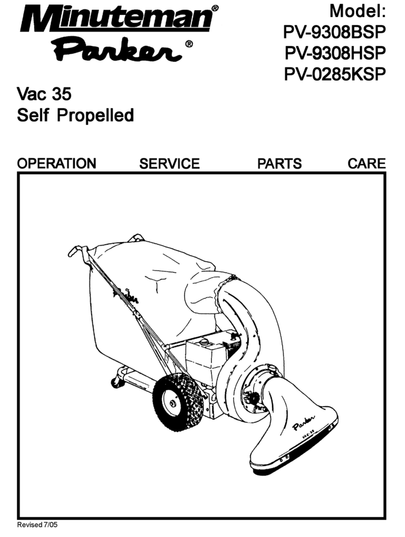 Minuteman Parker PVPV-9308BSP Operation service parts care