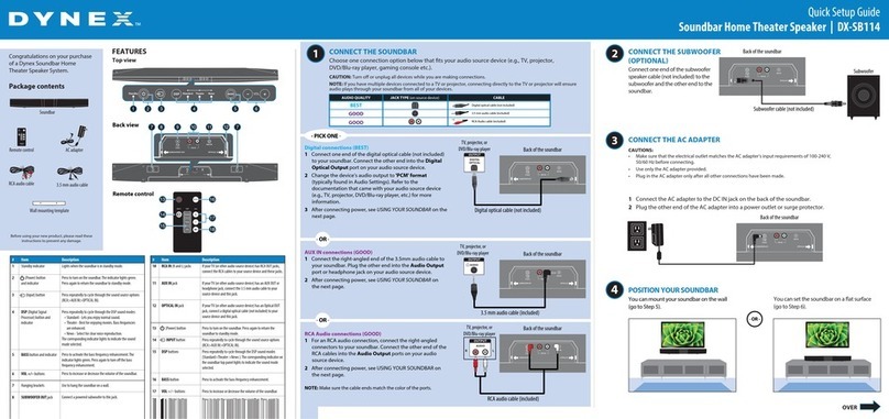 Dynex DX-SB114 Quick setup guide