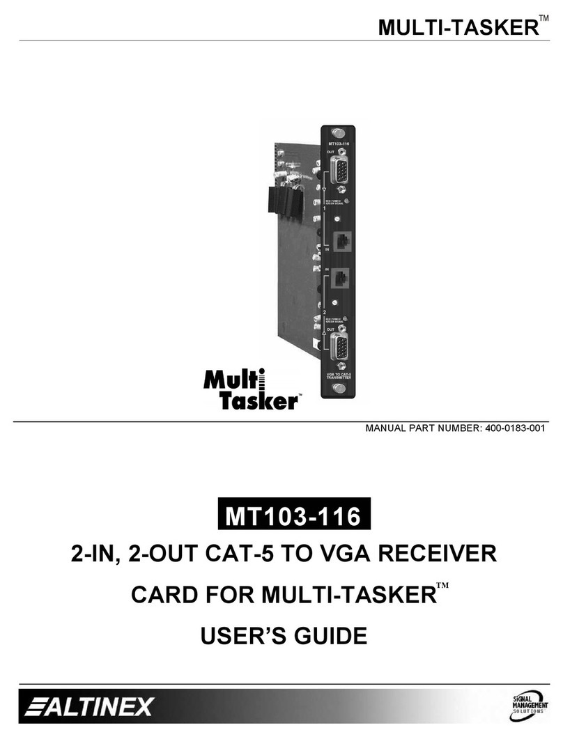 Altinex MULTI-TASKER MT103-116 user guide Altinex MULTI-TASKER MT103-116 user guide